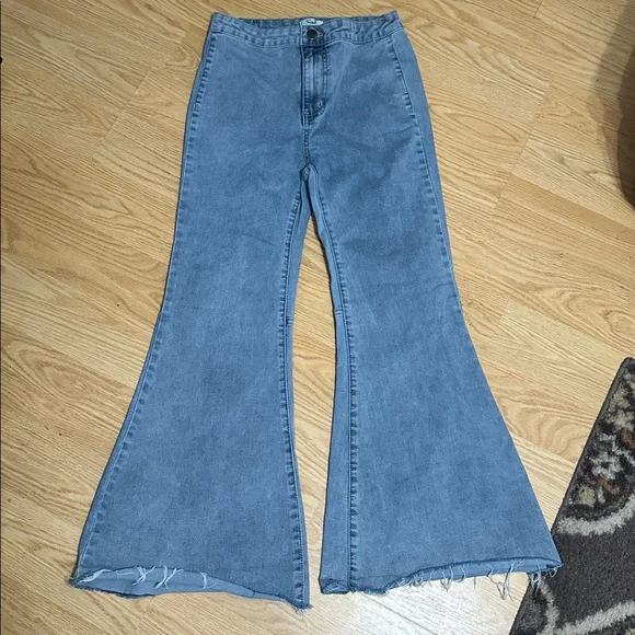 Easel Light Blue Flare Jeans Stretch Jeans Small - Picture 6 of 7